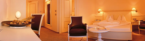 The suites at Hotel Prokulus are large and furnished luxuriously