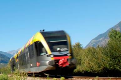 Mit der Bahn nach Naturns, Südtirol