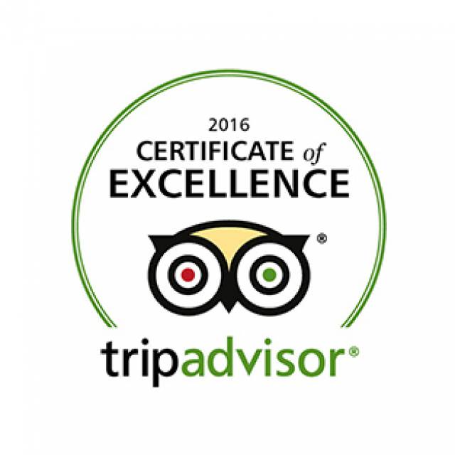 2016 Certifikate of Excellence tripadvisor