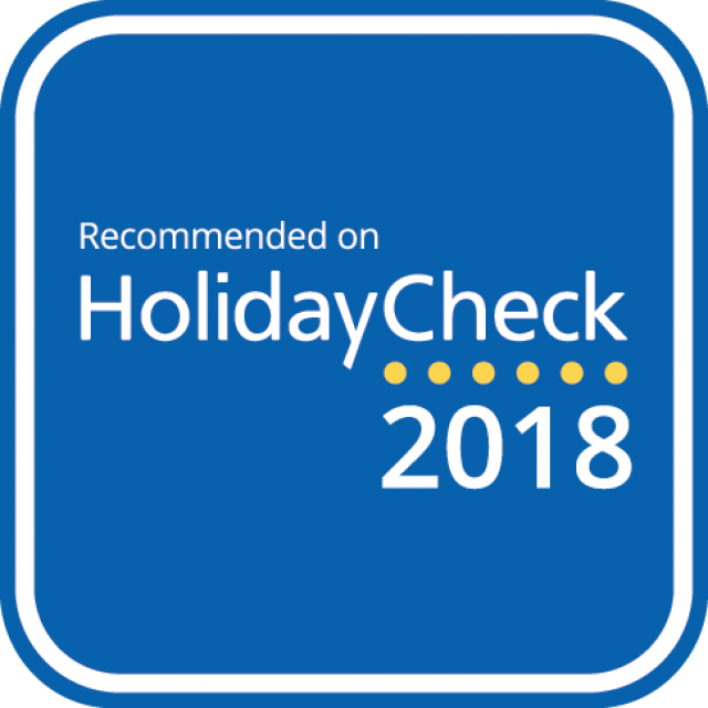 Recommended on HolidayCheck 2018