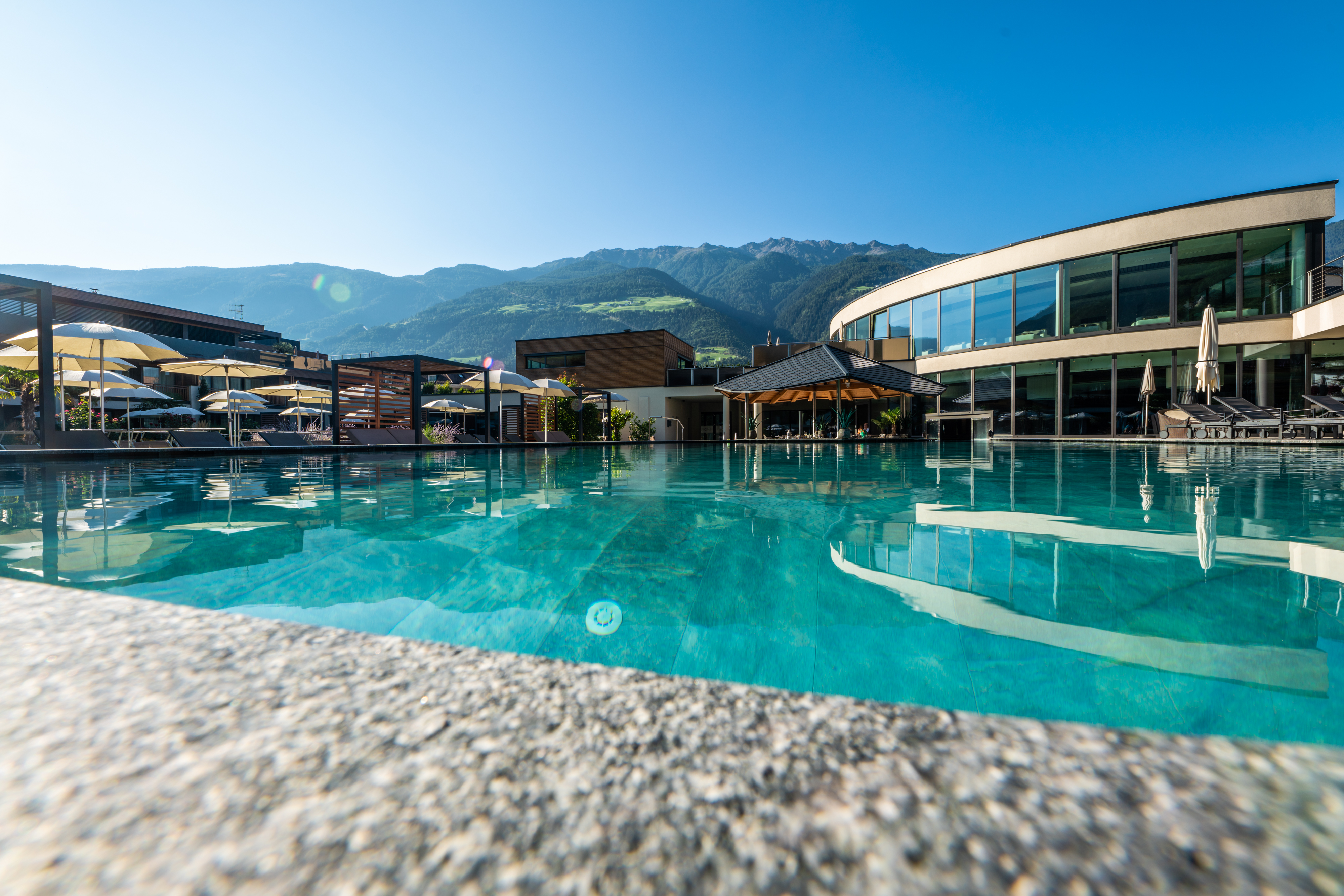 Funpool with a view of the Hotel Prokulus